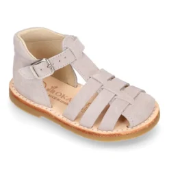 Sandalia niño piel SERRAJE tiras cruzadas con suela super flexible.