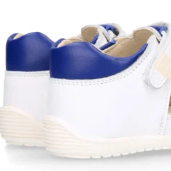 Sandalia niños OKAA FLEX sin cordones en Piel Napa BLANCA.