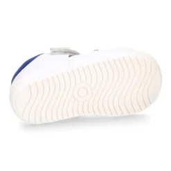 Sandalia niños OKAA FLEX sin cordones en Piel Napa BLANCA.