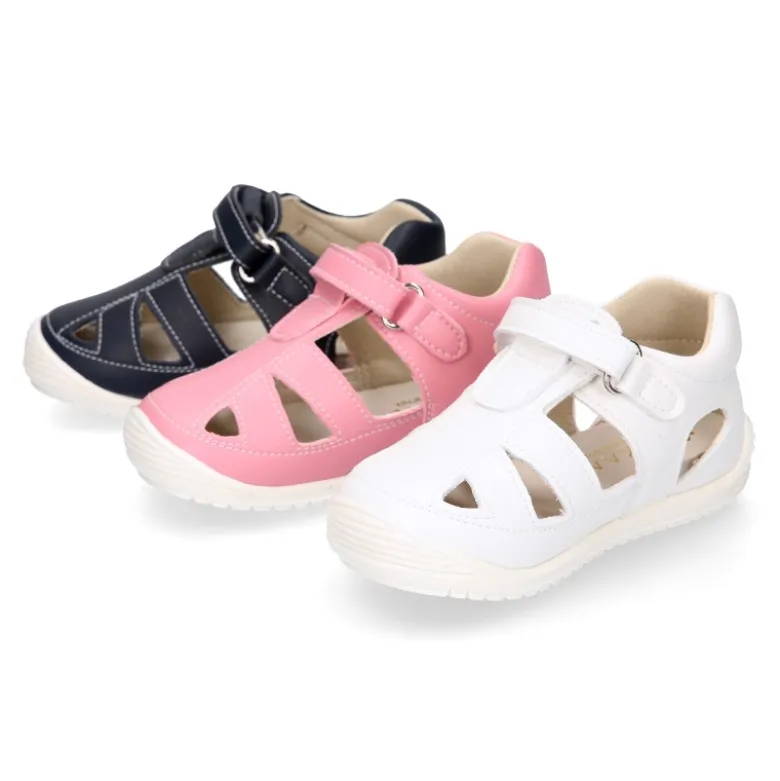 Sandalia niños OKAA FLEX sin cordones en MICRO PUNTO SUAVE.