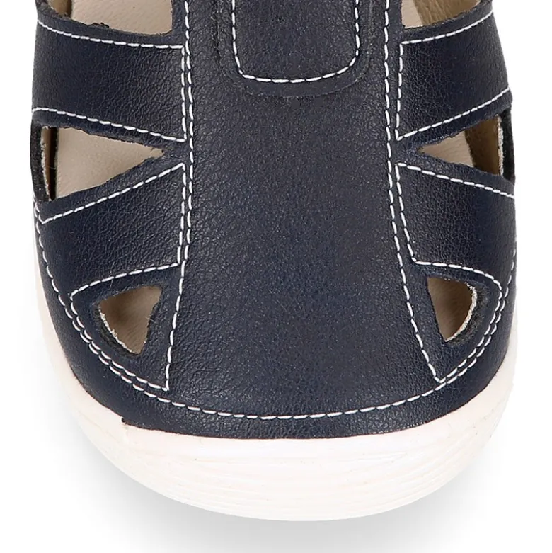 Sandalia niños OKAA FLEX sin cordones en MICRO PUNTO SUAVE.