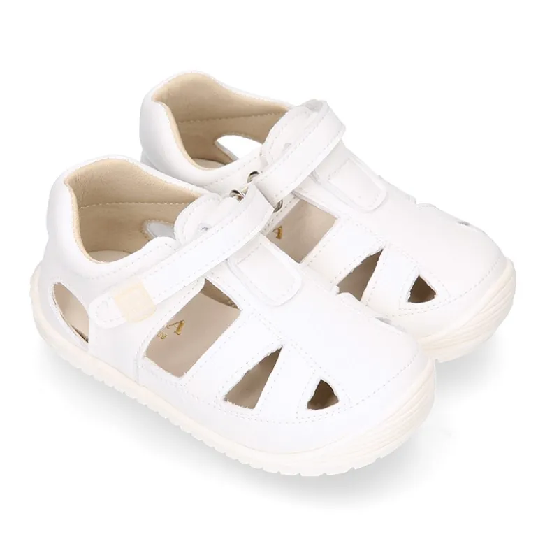 Sandalia niños OKAA FLEX sin cordones en MICRO PUNTO SUAVE.