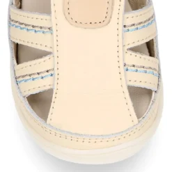 Sandalia niños OKAA FLEX sin cordones en Piel Napa BEIGE.