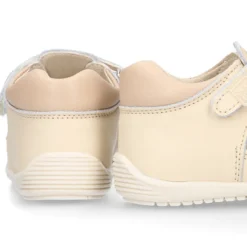 Sandalia niños OKAA FLEX sin cordones en Piel Napa BEIGE.