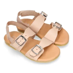 Sandalia Niños para vestir tipo BIO con hebillas en piel.