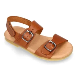 Sandalia Niños para vestir tipo BIO con hebillas en piel.
