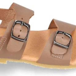 Sandalia Niños para vestir tipo BIO con hebillas en piel.