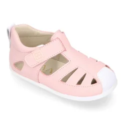 Sandalia niños respetuosa Okaa Flex en piel en colores.