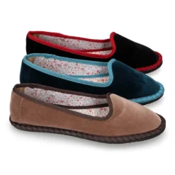 Slipper de mujer con horma estilizada en terciopelo