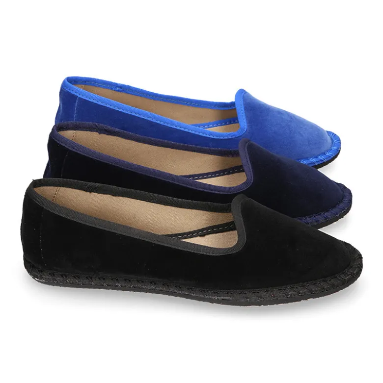Slipper mujer en terciopelo en colores de moda.