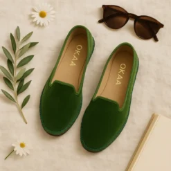 Slipper mujer en terciopelo en colores de moda.