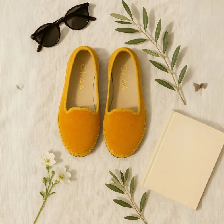 Slipper mujer en terciopelo en colores de moda.