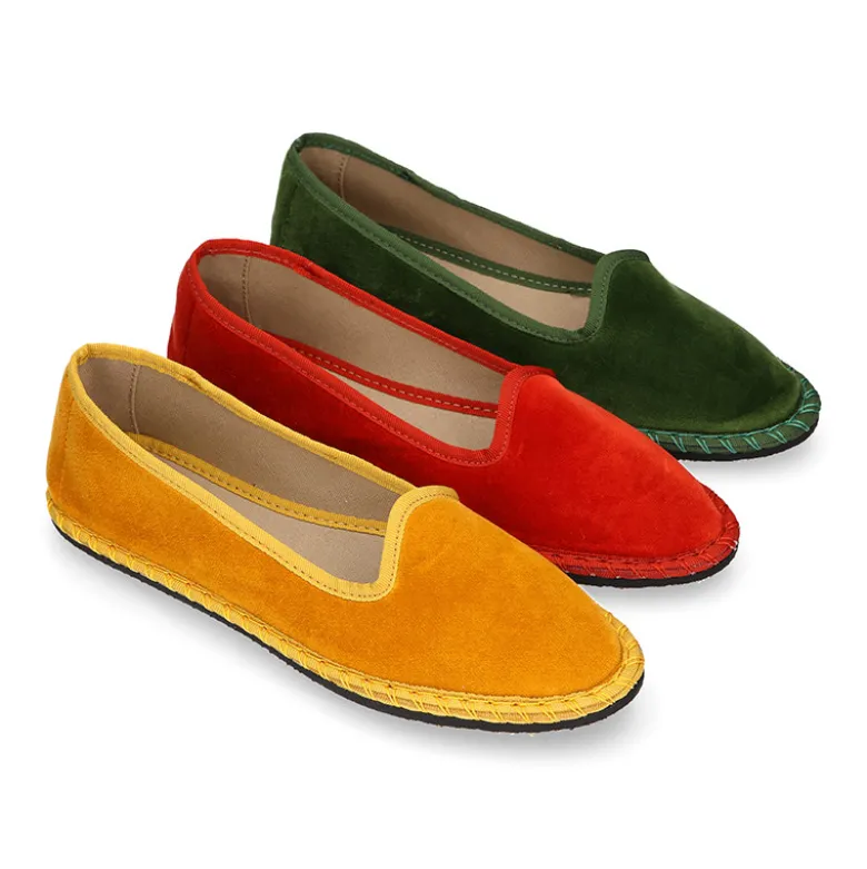 Slipper mujer en terciopelo en colores de moda.
