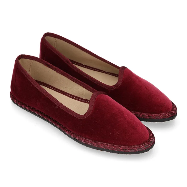 Slipper mujer en terciopelo en colores de moda.