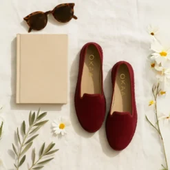 Slipper mujer en terciopelo en colores de moda.