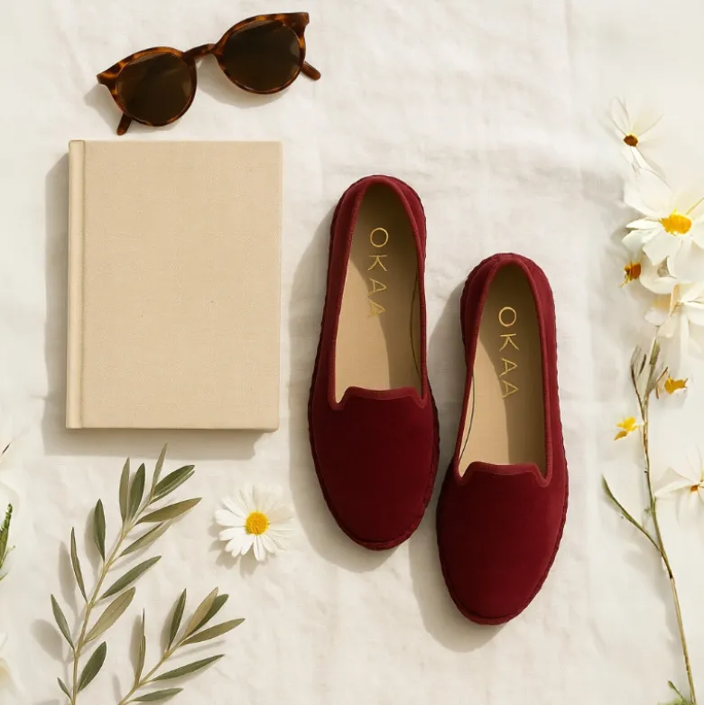 Slipper mujer en terciopelo en colores de moda.