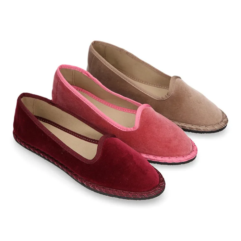 Slipper mujer en terciopelo en colores de moda.
