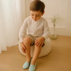 Slipper niños en terciopelo de primavera verano.