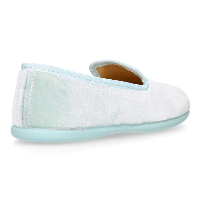 Slipper niños en terciopelo de primavera verano.