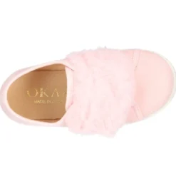 Tenis Moda niña sin cordones y con aplique de PELO en serratex.