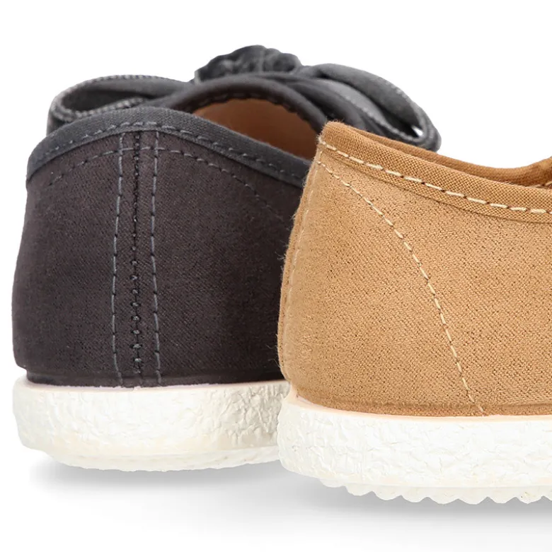 Tenis Moda sin cordones y con LAZO de TERCIOPELO en serratex.
