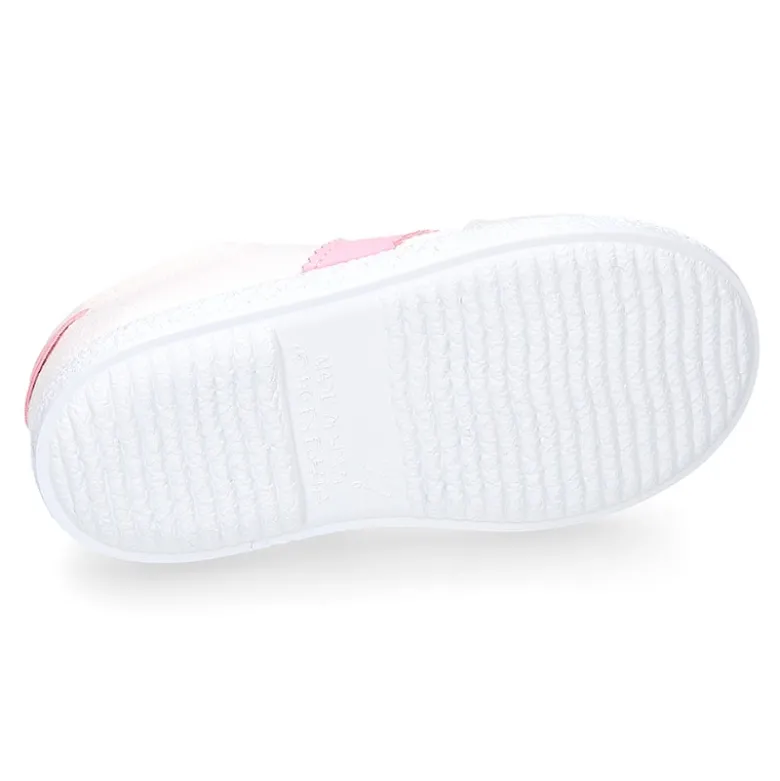 Tenis niños combinado en lona algodón y cordones.