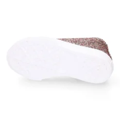 Zapatilla alta niña Glitter con puntera y cordones de terciopelo