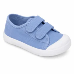Zapatilla BAREFOOT niños sin cordones en lona en color jeans