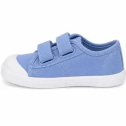 Zapatilla BAREFOOT niños sin cordones en lona en color jeans
