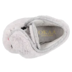 Zapatilla casa niñas tipo Botita sin cordones y diseño CONEJITO.
