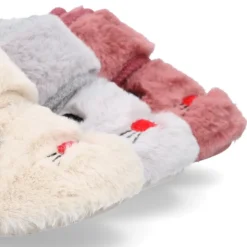 Zapatilla casa niñas tipo Botita sin cordones y diseño CONEJITO.