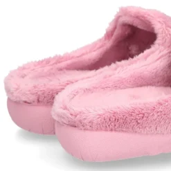 Zapatilla casa niñas tipo zueco en lona tipo lana con diseño CONEJITA