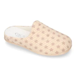 Zapatilla casa niños abierta en pana con ESTRELLAS.