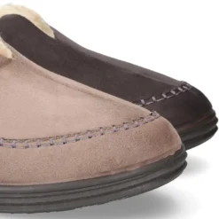 Zapatilla casa niños caballero tipo zueco en Serratex con forro lana.