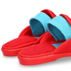 Zapatilla casa niños DINOSAURIO con elástico en toalla.