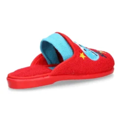 Zapatilla casa niños DINOSAURIO con elástico en toalla.