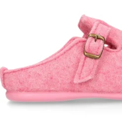 Zapatilla casa niños tipo ZUECO en lona felpa.