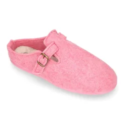 Zapatilla casa niños tipo ZUECO en lona felpa.