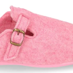 Zapatilla casa niños tipo ZUECO en lona felpa.