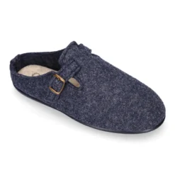 Zapatilla casa niños tipo ZUECO en lona felpa.
