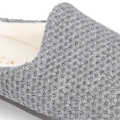 Zapatilla casa niños tipo ZUECO en lana cuadrillé.