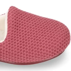 Zapatilla casa niños tipo ZUECO en lana cuadrillé.