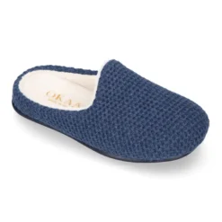 Zapatilla casa niños tipo ZUECO en lana cuadrillé.