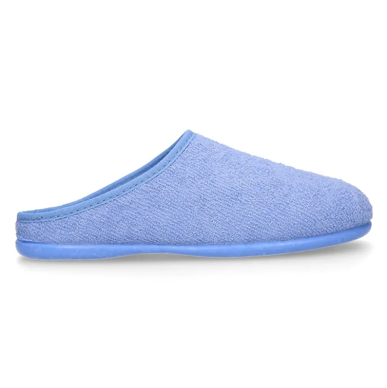 Zapatilla casa niños tipo ZUECO en lona algodón toalla.