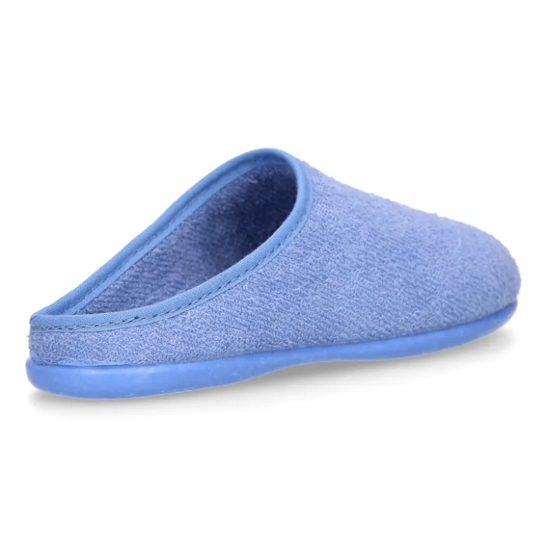 Zapatilla casa niños tipo ZUECO en lona algodón toalla.