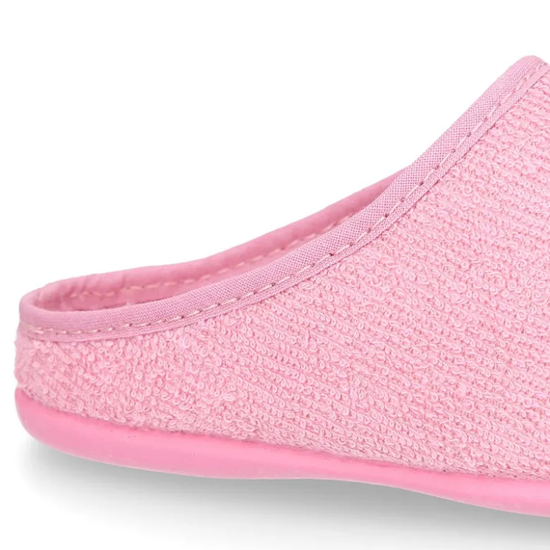 Zapatilla casa niños tipo ZUECO en lona algodón toalla.