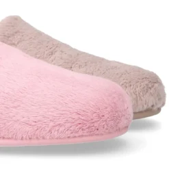 Zapatilla casa niños tipo zueco en lona tipo lana para Otoño.