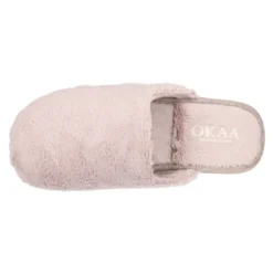 Zapatilla casa niños tipo zueco en lona tipo lana para Otoño.