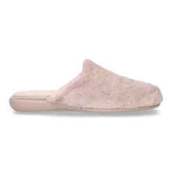 Zapatilla casa niños tipo zueco en lona tipo lana para Otoño.