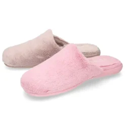 Zapatilla casa niños tipo zueco en lona tipo lana para Otoño.